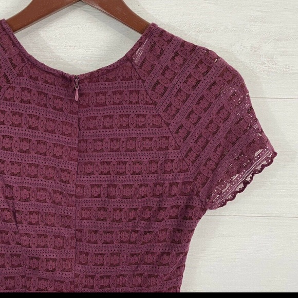 Free People | Maroon/Wine | Lace Dress - Picture 2 of 7